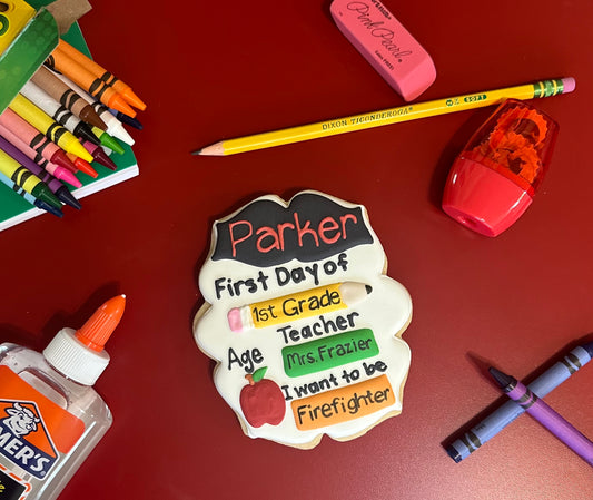 Custom Student's First Day Cookie